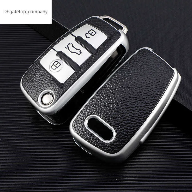 Car Folding Key Cover Case Fob Holder for Audi C5 C6 R8 A1 A3 A4 A5 A6 A7 Q3 Q5 Q7 S6 B6 B7 B8 8P 8V 8L TT RS RS3 S3 Sline