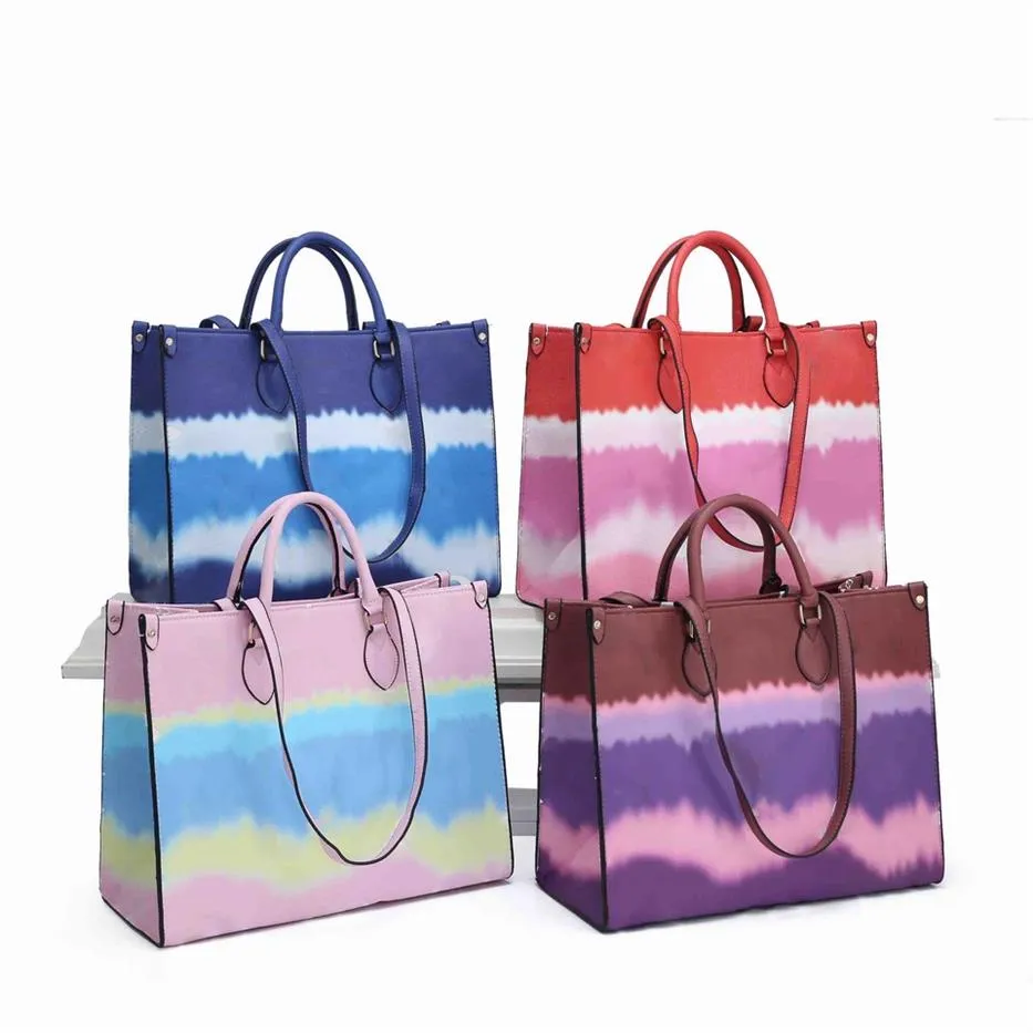 Top Quality M45120 New Women dyeing process Large handbags Totes Purses Flower PU Leather Shoulder bags Crossbody bag Lady Summer 320C