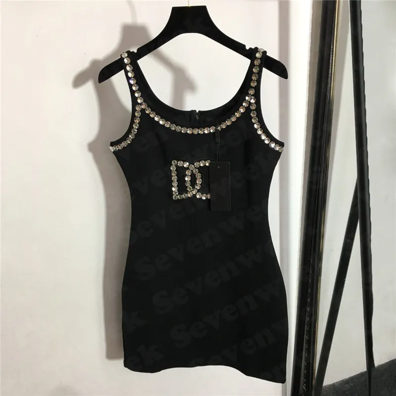 Rhinestone Letter Sling Dresses Party Skirts For Women Fashion Sexy Ladies Slim Suspender Dresse Summer Short Skirt Clothes