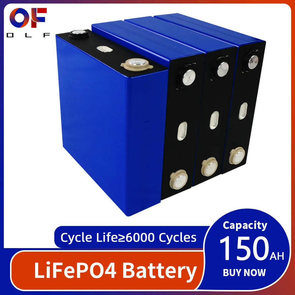 3.2V 150Ah Lifepo4 Battery 4/8/16/32PCS Grade A Lithium Iron Phosphate Cell DIY 12V 24V 48V Golf Cart EV Forklift Solar System