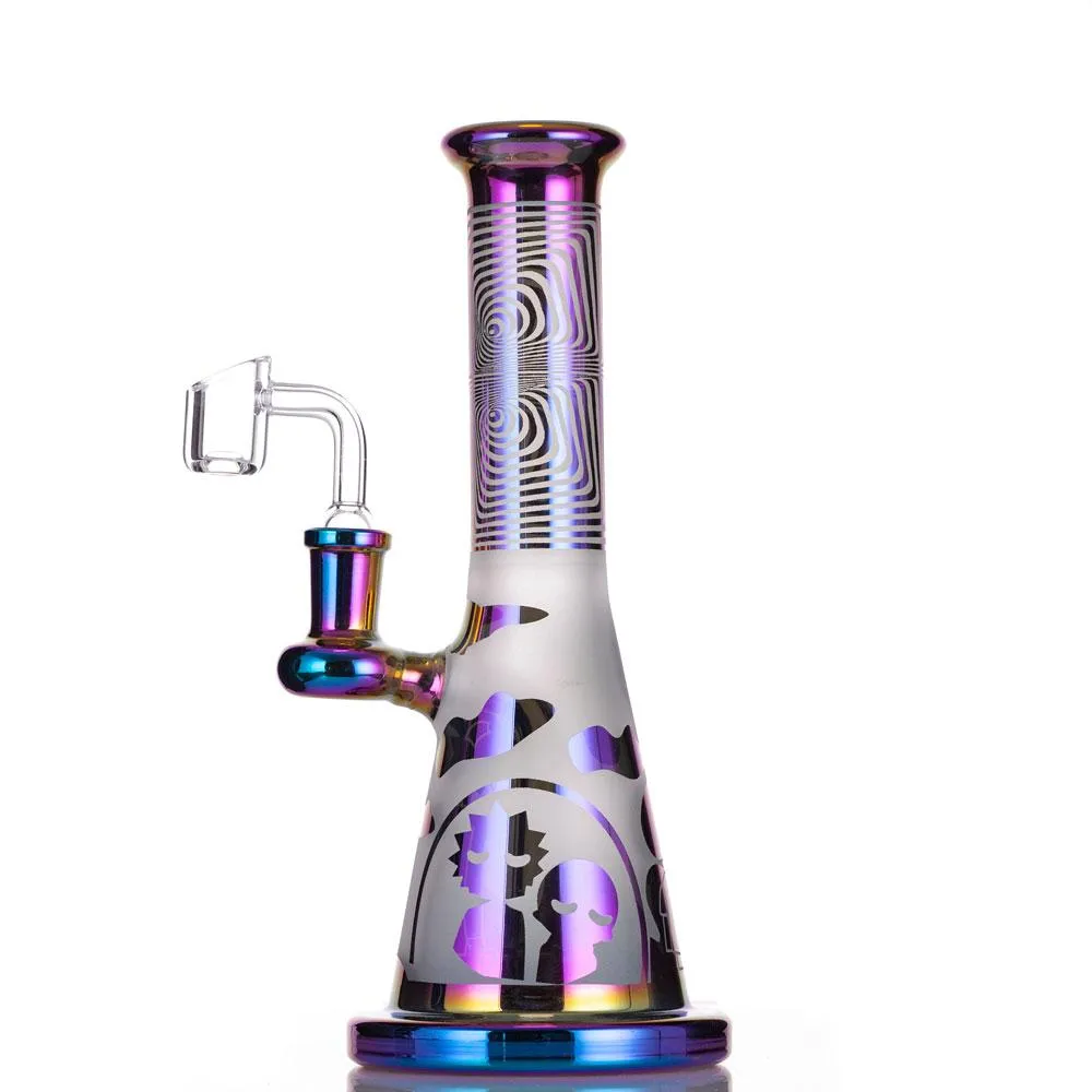 Bong ad acqua in vetro galvanico da 8,7 pollici per narghilè Design unico Oil Dab Rigs Accessori per fumatori