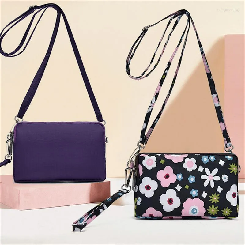 Evening Bags Trendy Three-layer Women Sports Wallets Crossbody Mobile Phone Bag Pouch Messenger Clutch Coin Purse Outdoor Handbag