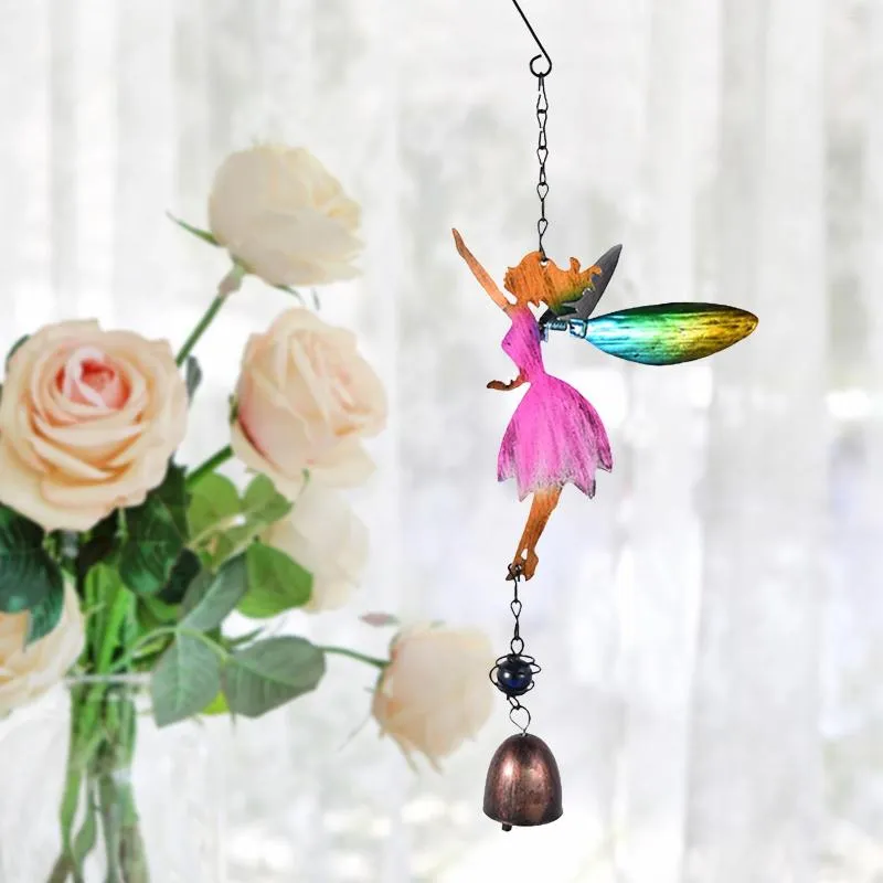 Figurines décoratives Vintage Metal Iron Fairy Angel CHIMES CHIMES D'ART ROMMANTIQUE PENDANTS PRODICAL