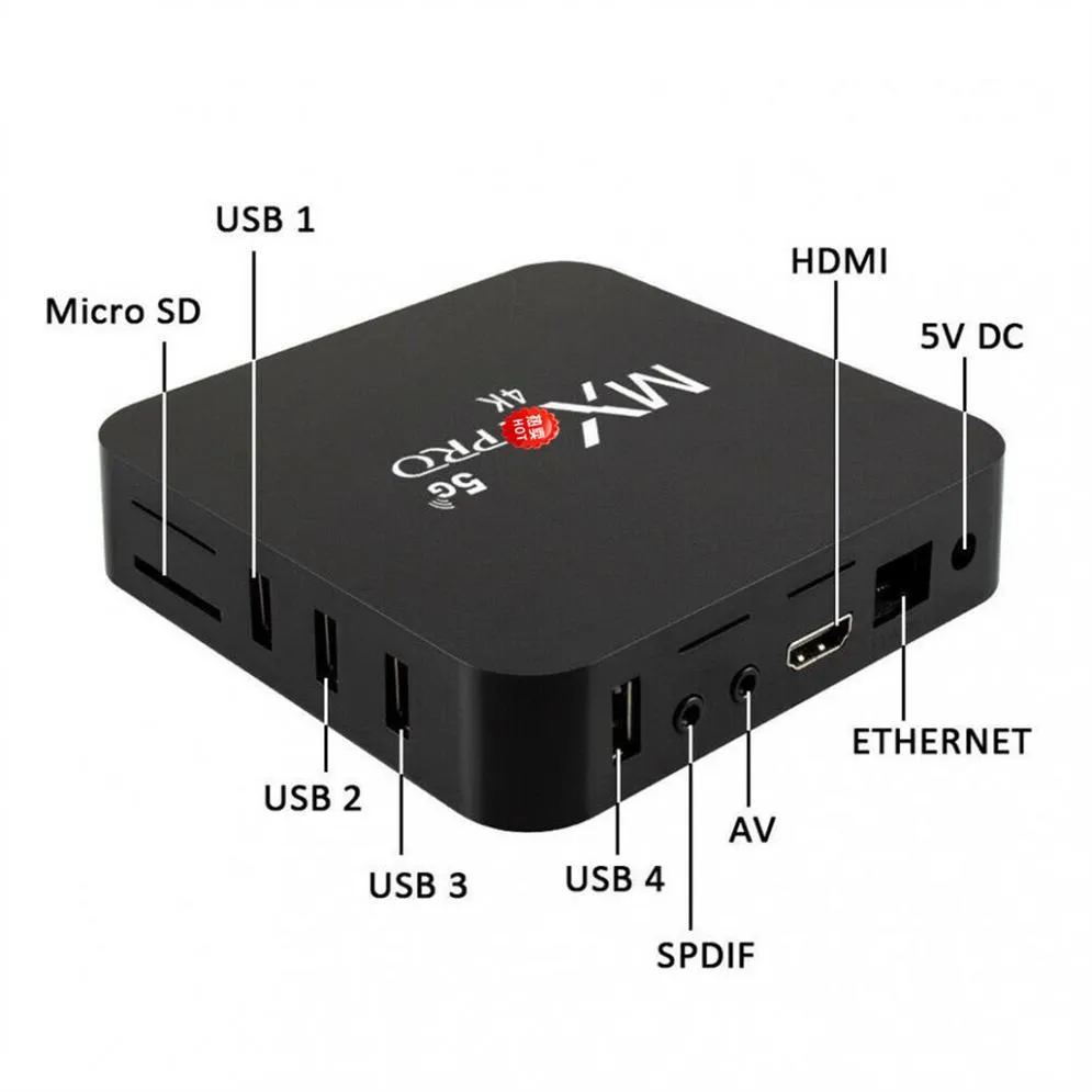 Set Top Box Industrial Factory XQPRO 4K Android networ foreign trade TV box network player tvbox 8GB 128BG