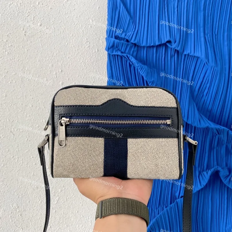 Mini size wallet with box Designer crossbody bag Luxury messenger shoulder bags phone Coin purse Top grade PVC leather textile stripe letter pattern design