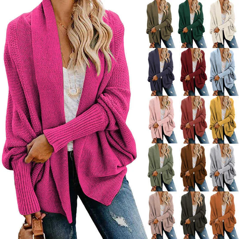 2023 femmes vêtements Designer Cardigans printemps automne manches chauve-souris lâche tricot Cardigan femmes multicolore châle manteau hauts