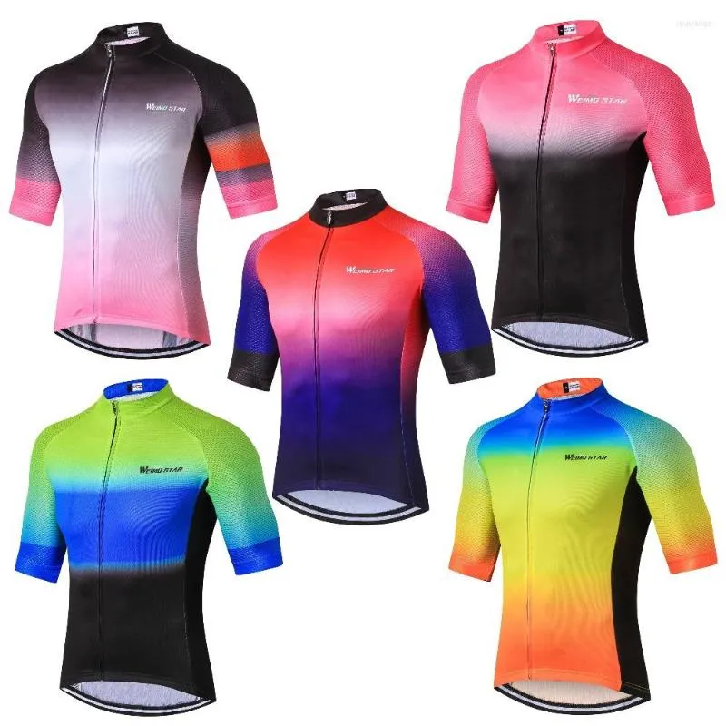 Kurtki wyścigowe Jersey Men 2023 Rowerowe rowerowe ubrania rower rowerowy ropa ciclismo maillot mtb sportowy koszulki czerwone zielone