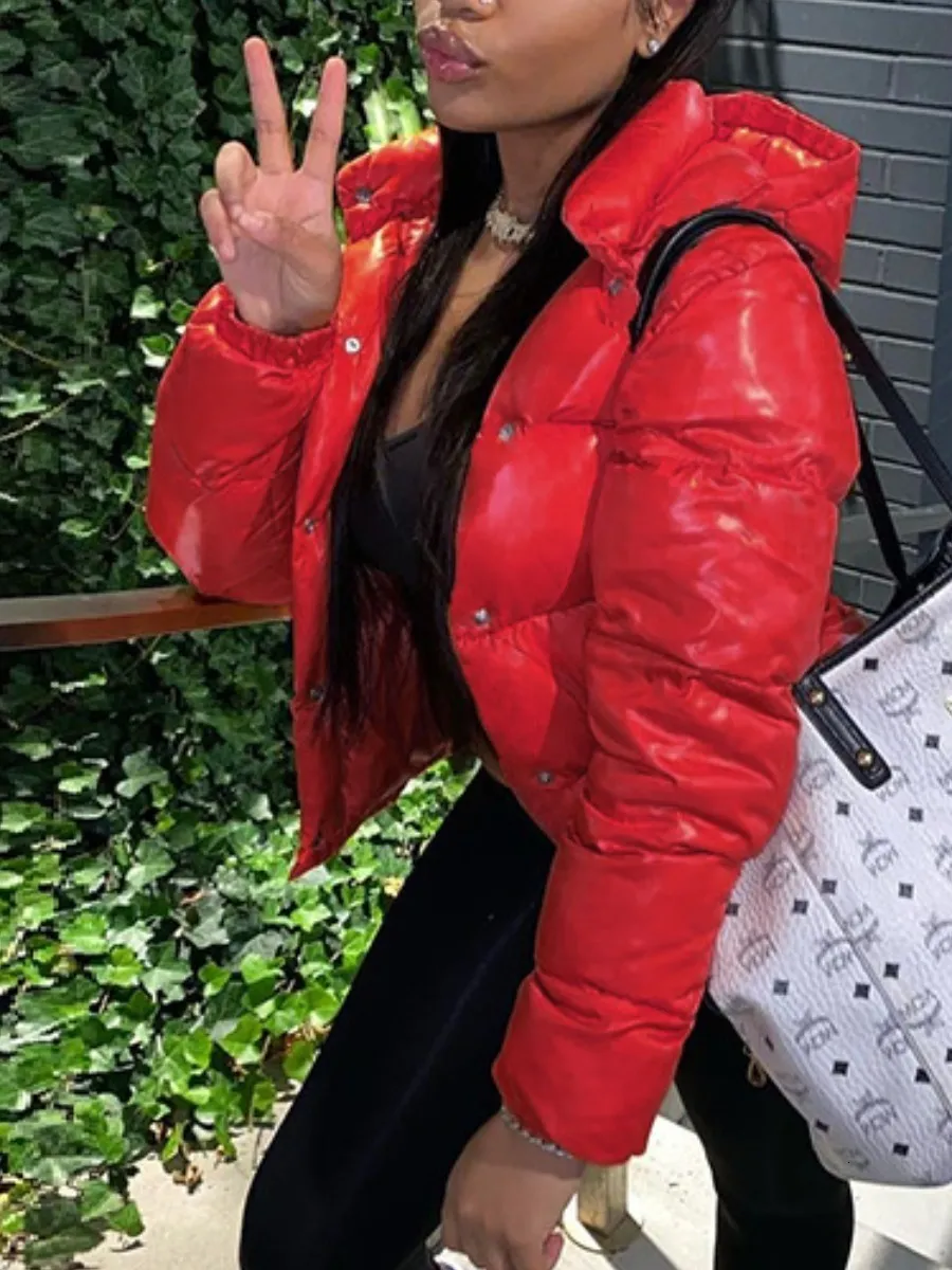 女性SダウンパーカーLWプラスサイズのフード付きカラーパフジャケットファッションジャケット女性用長袖ソリッドミニマリストカジュアル221231