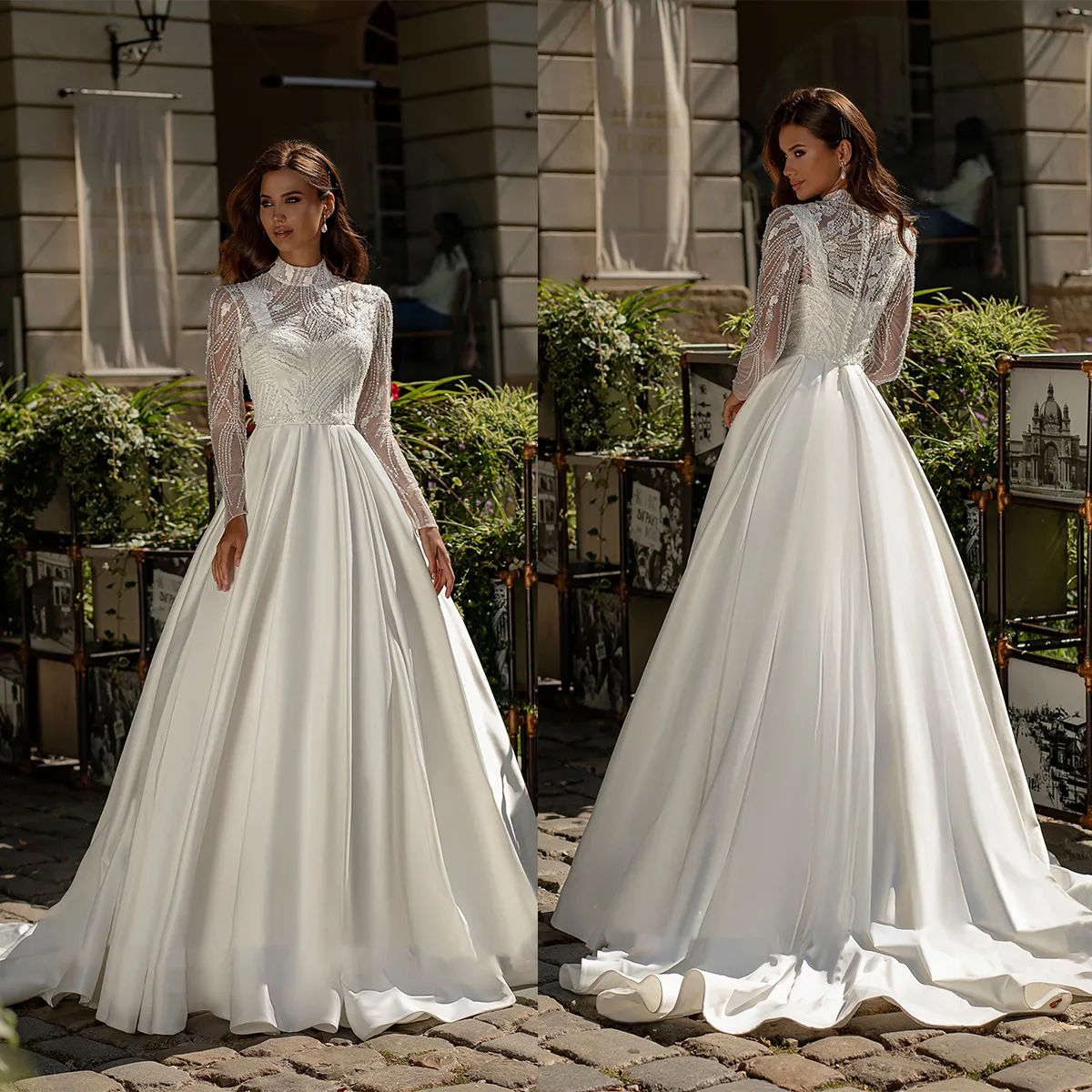 knee length dresses for ladies Plus Size Lace Wedding Dress Enn – Olivia Bottega main image 1