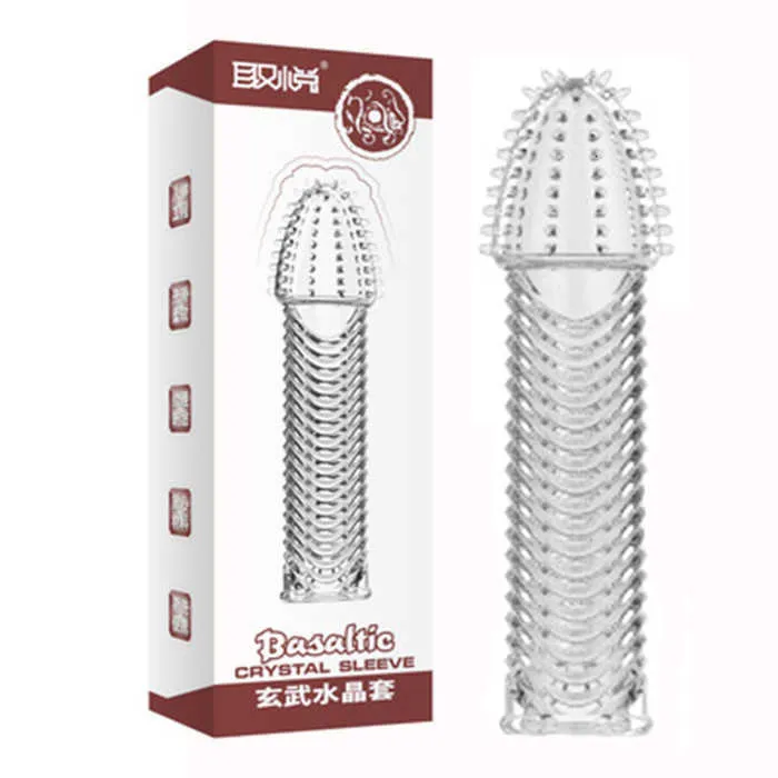 Extensions Sex Toy Penis Dick utvidgning för män Soft Silicone Cock Ring Sleeve Extender 6Je5