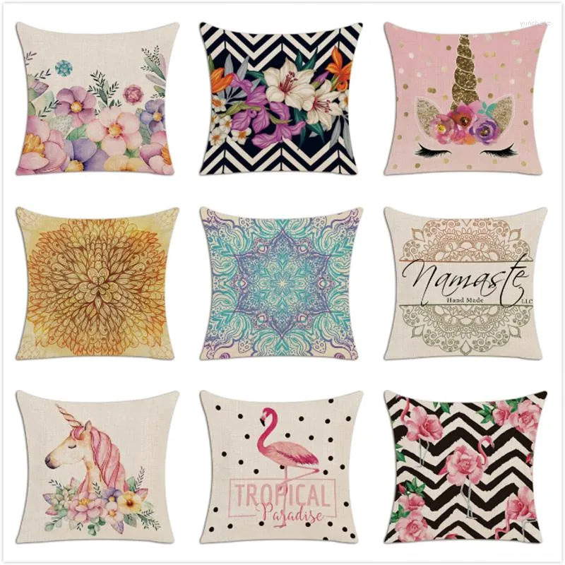 Kissen Flamingo Dekorative Kissen Abdeckung Polyester Kissenbezug Pillowcover Cojines Dekorativos Para Sofa Dekor Hülle