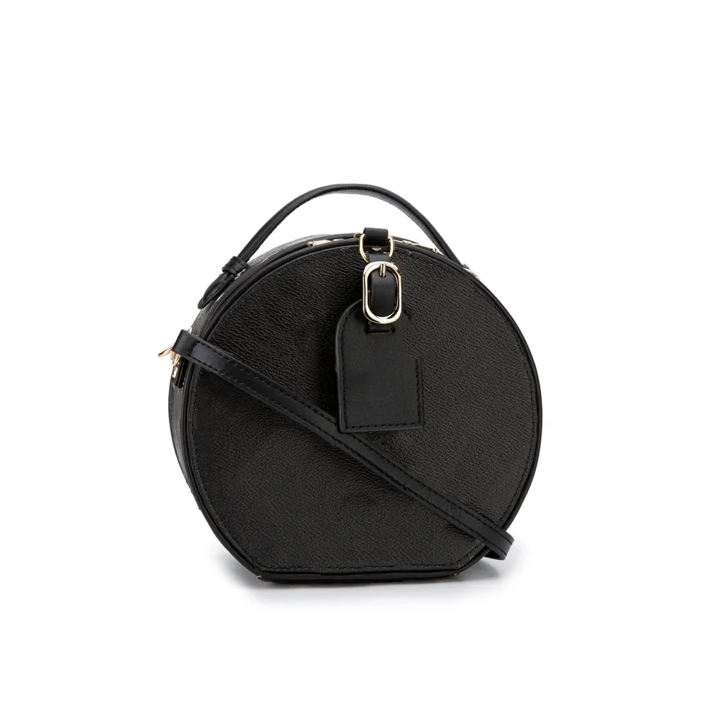 حقيبة تداول دائرية دائرية مستديرة حقائب اليد مصممة كتف كتف زهرة كلاسيكية حزام جلدي حقيقي