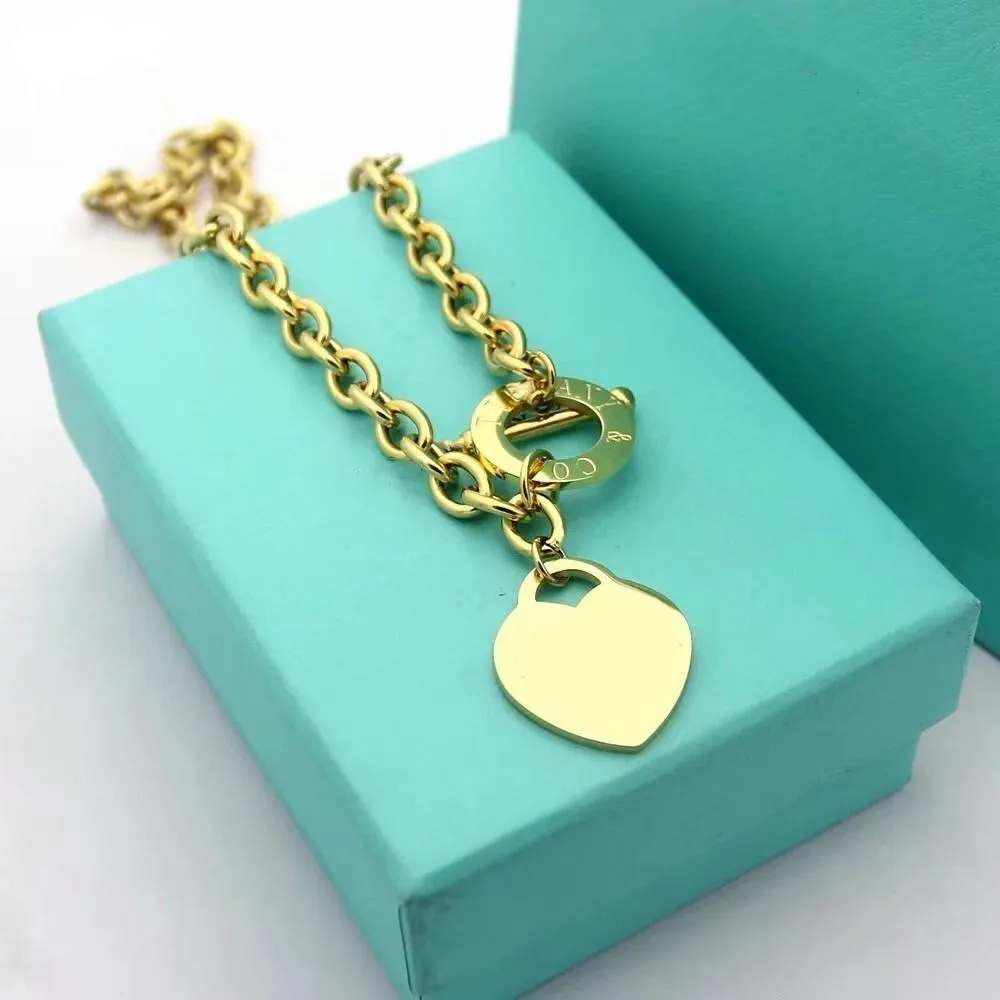 Ожерелье дизайнерские ювелирные изделия Браслет ожерелья-цепочка Браслеты-цепочки звено роскошные украшения кулон в форме сердца на заказ любовные подвески женские254h