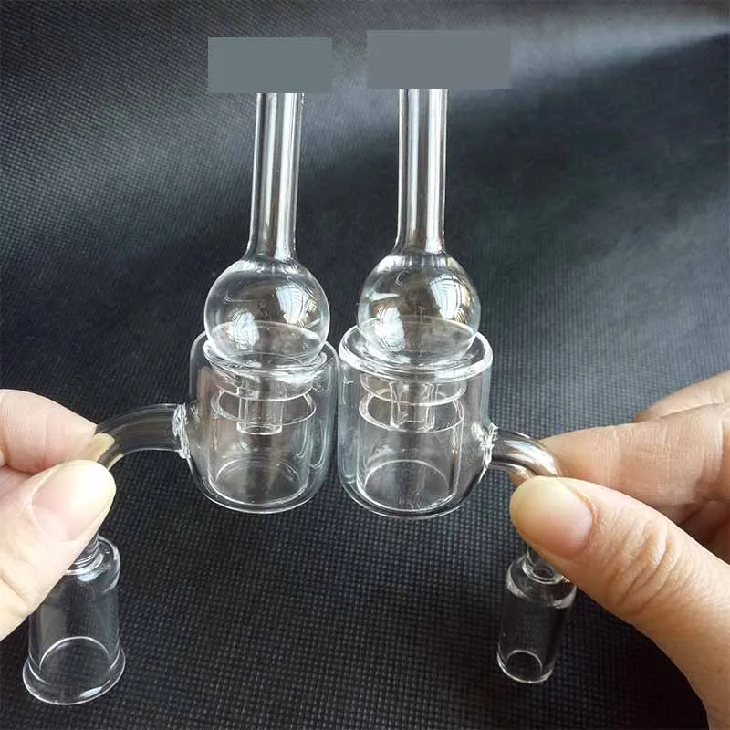 Set XXL Quartz Thermal Banger Bubble Smoking Pipes Med carb cap 10/14/18mm Dubbla Tube Nails Tips P För vattenpipor glas Vattenpong