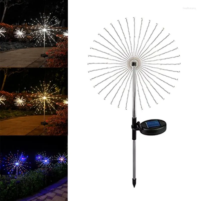 Night Lights Solar Outdoor Decorative 1 Pack Firework Garden With Colorful Decorations For Landscape