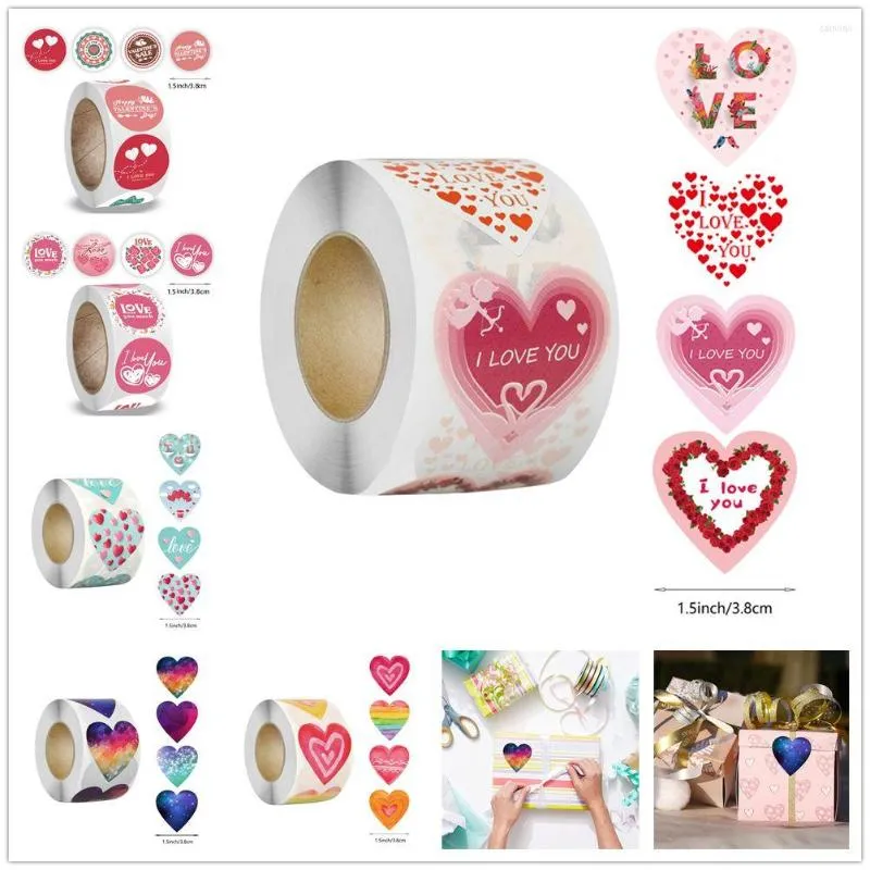 Envoltura de regalo Decoración Etiquetas de embalaje Sobre Pegatinas del día de San Valentín Gracias Sello Etiqueta adhesiva