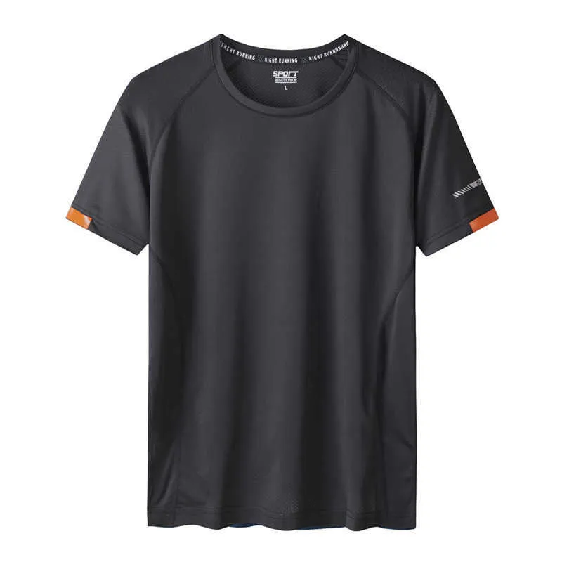 Herr T-shirts Snabbtorkande sport T-shirt Herr 2022 Korta ärmar Sommar Casual Vit Plus OverSize 6XL 7XL 8XL 9XL Topp T-shirts GYM T-shirt Kläder T230104