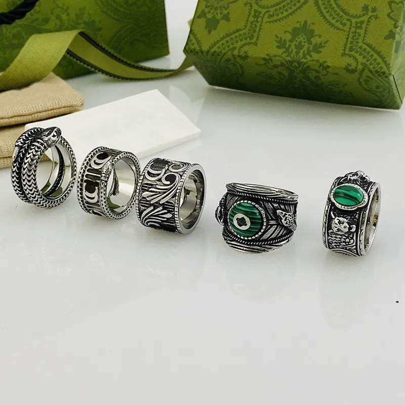Ring de diseñador Fashion Gold Letter Band Rings Bague para Lady Women Farty Wedding Lovers Joyería de compromiso de regalos