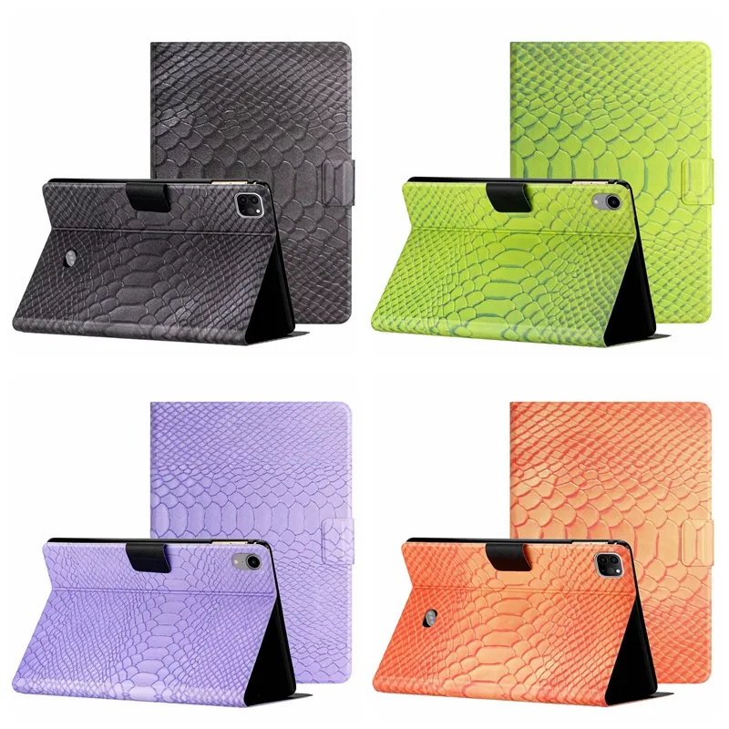 Роскошные кожаные кошельки Croco для iPad mini 6 5 4 3 2 1 Mini6 модная змея крокодила PU Credit Id Card Slot Flip Cover Holder