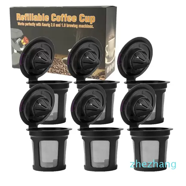 Filtros de café Taza de filtro reutilizable Goteo Keurig Repetir carcasa llena Compatible con 2.0 1.0 K MakersCoffee FiltersCoffee