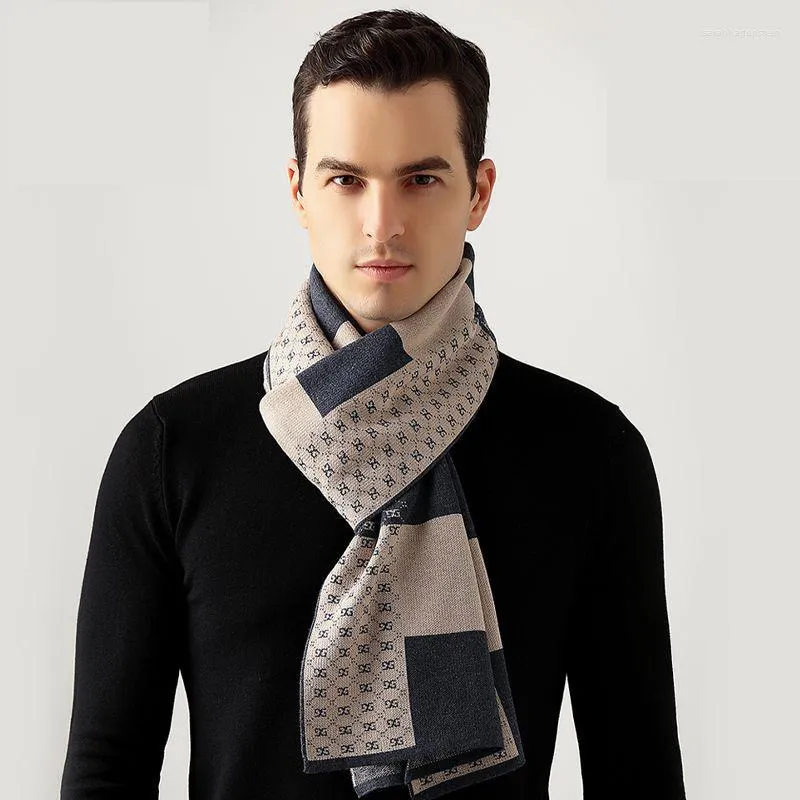 Scarves Woolen Scarf Men's Winter And Women's Korean Version Of Everything Shawl Warm High-grade Gift Checkered Neck