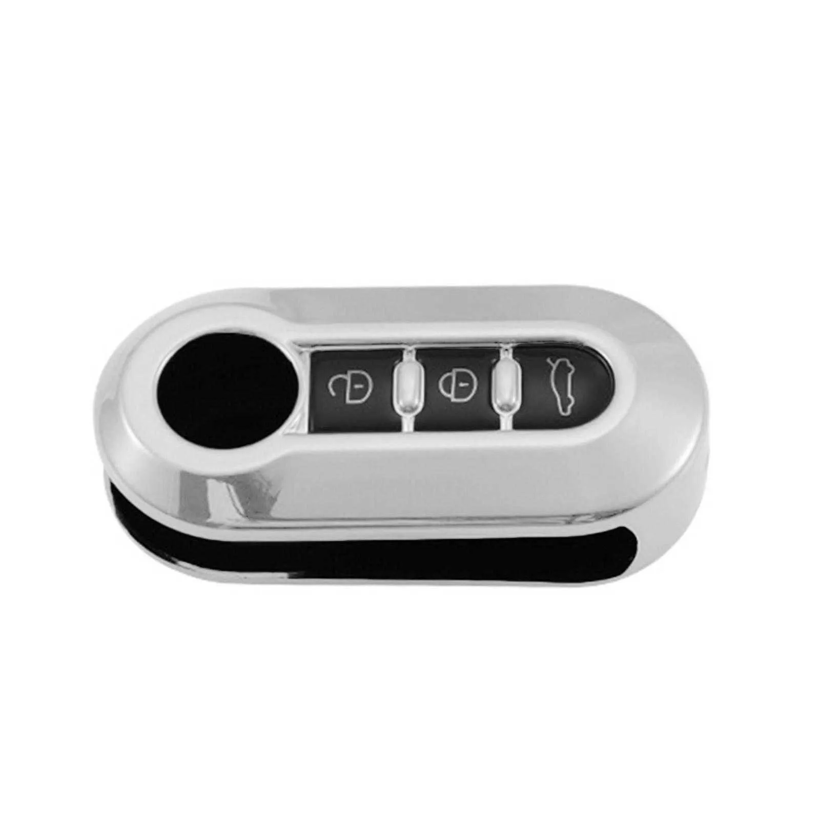 T-carbon Carbon Fiber Key Fob Shell Cover For FIAT 500, 500L, 500X, Abarth Folding Key