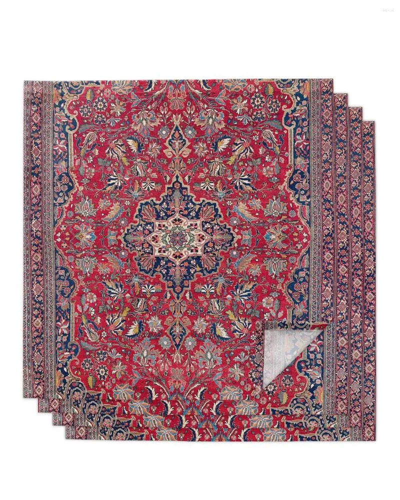 Serviette de table nord-ouest tapis persan serviettes carrées pour fête mariage décor torchon doux cuisine dîner