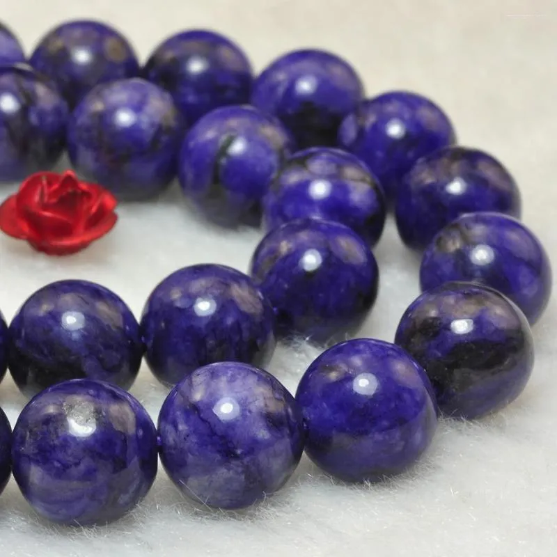 Perles ICNWAY Naturel 6-10mm Charoite Pierres Précieuses Rondes Lâche Bracelet À BRICOLER SOI-MÊME Collier Boucles D'oreilles Faisant Des Bijoux 15 pouces