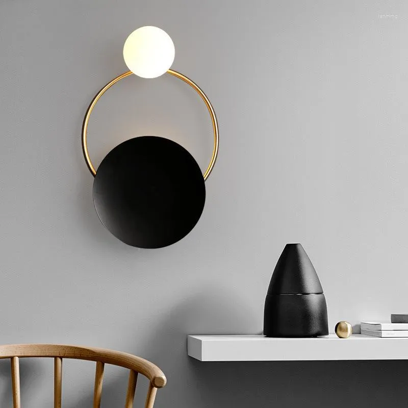 Duvar lambası modern led nordic cam top sconce aydınlatma fikstürü yüzme başucu yatak odası oturma odası kapalı dekor g4 ışıklar