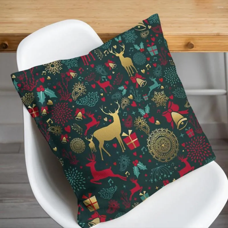 Pillow Breathable Portable Merry Christmas Cover Holiday Decoration For Indoor