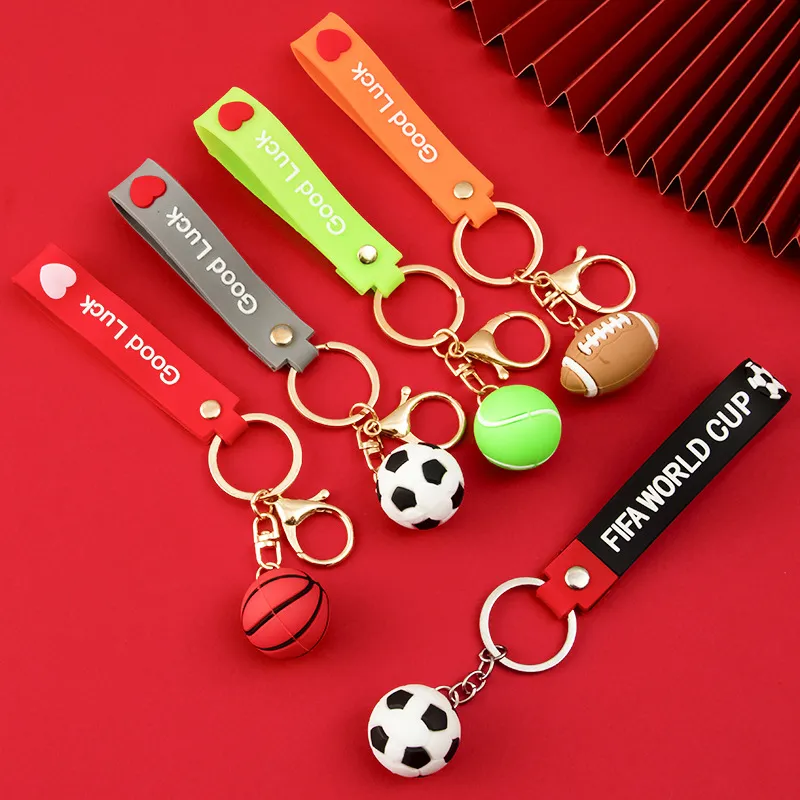 Charm Simulation Ball Keychain Football Basketball Soccer Baseball Pendant Fans Mini Sports Gift