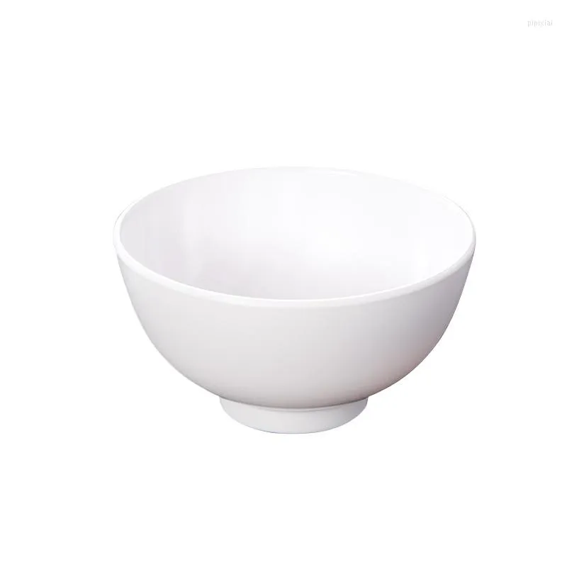 Миски белые меламин маленькая миска ресторан суп из пластикового имитационного фарфорового риса приправа риса