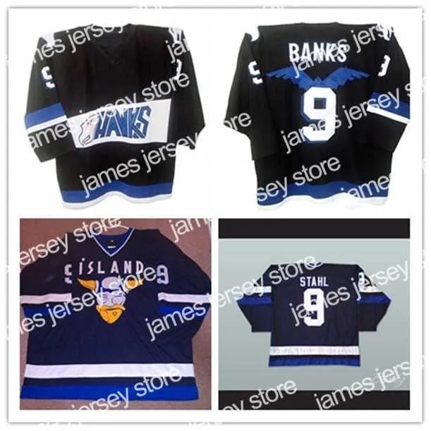 College Hockey Wears Thr Mighty Ducks Movie Jersey Hawks 9 Adam Banks 9 Iceland Gunnar Stahl Stitched Embroidery s Throwback Retro Hockey Jerseys