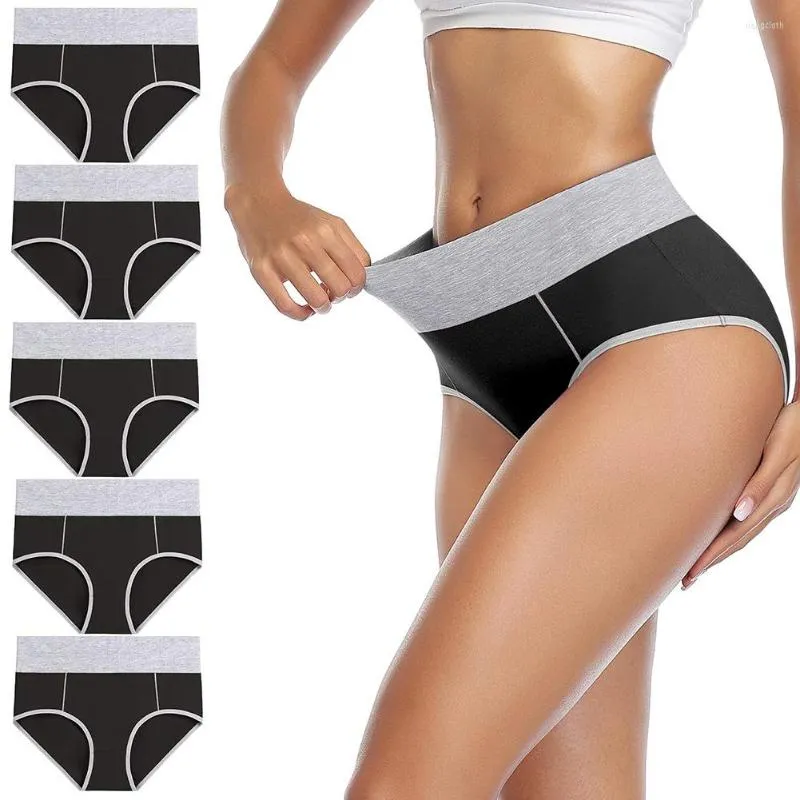 Kadın Şort 5 PCS/SET SICAK KADINLAR Pamuk Panties Nefes Alabilir iç çamaşırı Yüksek bel, kadın iç çamaşırı kalça kaldırma brifingleri