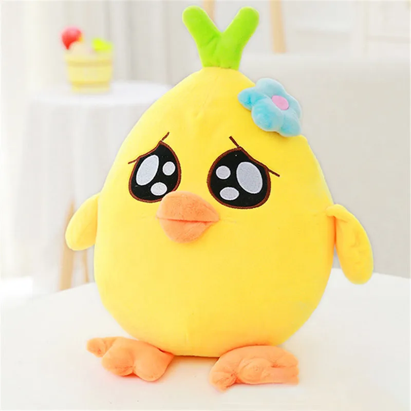25cm Little Yellow Chicken Plush Toy Stuffed Standing Chicken Doll Cute Chick Sofa Cushion Plushie Pillow for Kids Birthday Gift