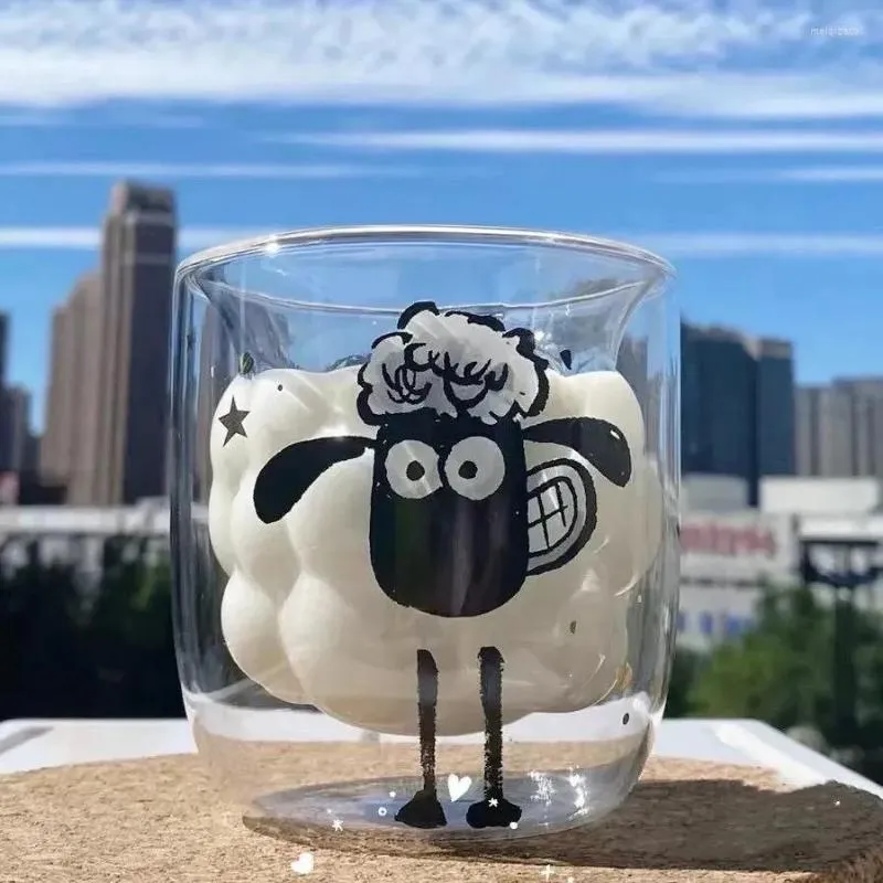 Ello Wine Glasses Cartoon Glass Cup Transparent 3D Animal Drinking