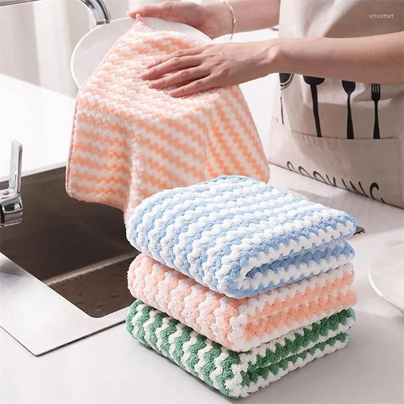 Полотенце Очистка тряпичная коралловый флис Dishcloth Super Abressent Backing Pad сухой и влажной