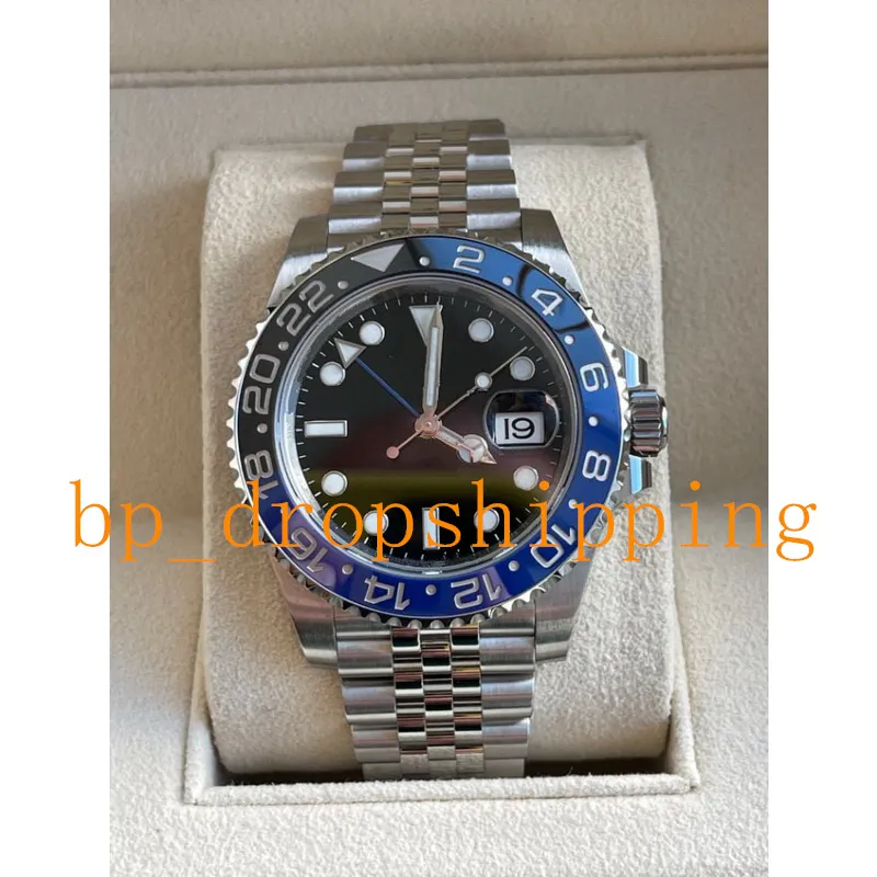 40 mm herenhorloge saffierglas Ref.126710 blauwe lichtgevende keramische bezel 2813 beweging automatisch Batman Super Factory horloges Top horloges