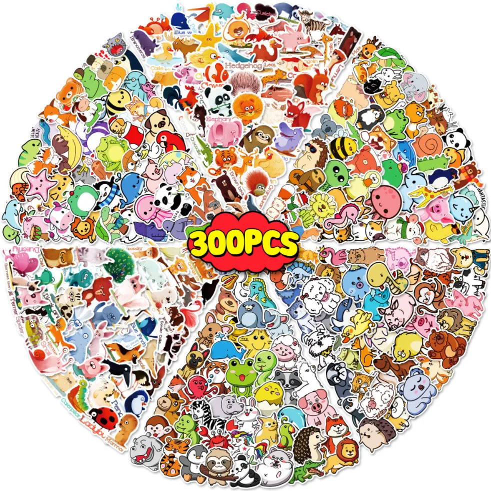 De nieuwste kleine decoratieve stickers dierenstickers voor kinderen schattig een verscheidenheid aan kleuropties ondersteunen een aangepast logo