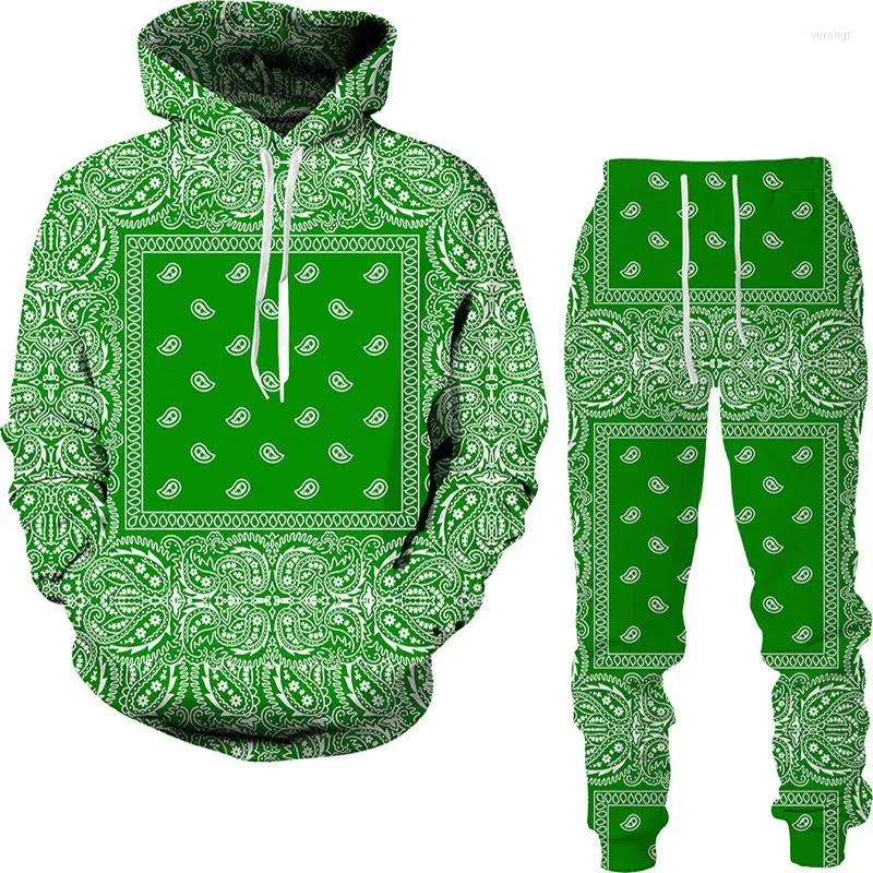 Tute da uomo Hip Hop Style 3d Print Felpa Pantaloni Suit Uomo / Bambini Tuta Coppia Felpe con cappuccio Set da 2 pezzi Manica lunga Abbigliamento da uomo etnico