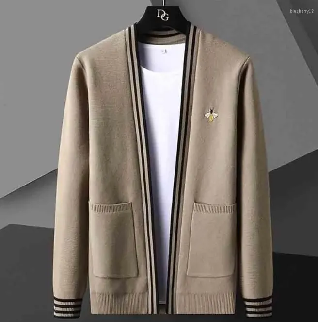 Pulls pour hommes Designer Bee Broderie Mens Pull Cardigan Coréen Casual Manteau Élégant Automne Hommes Vêtements