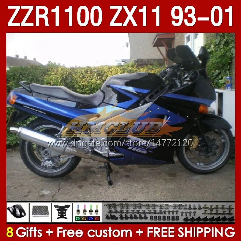 Body for Kawasaki Ninja ZX-11 R ZZR-1100 ZX-11R ZZR1100 ZX 11 R 11R ZX11 R 1993 1993 1994 2000 2000 2001 165NO.27 ZZR 1100 CC ZX11R 93 94 95 96 97 98 99 00 01 Fairement BLAK