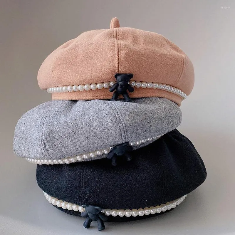 Hoeden Kids Girls Beret Winter Spring Leuke hoed voor kinderen Peuter Caps Po Shoot Baby Accessories Stuff 2023 Pography Props