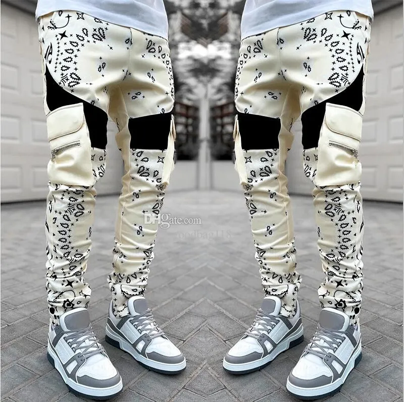 Hip Hop Printed Pants Men Trousers Fashion Streetwear