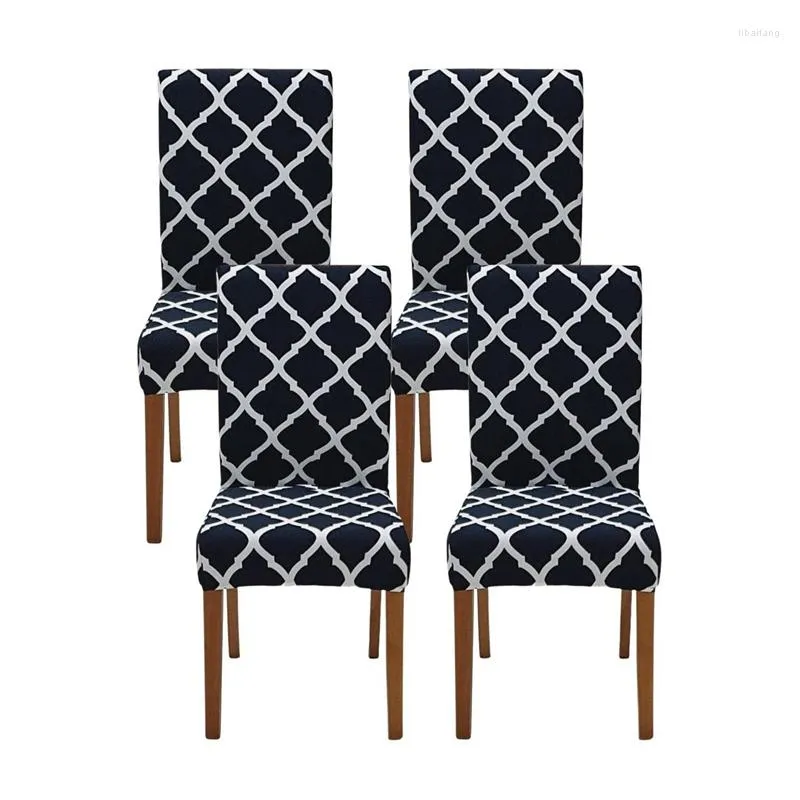 Tampas de cadeira -4 pacote para sala de jantar Conjunto de 4 protetor de assento removível em casa ou festa
