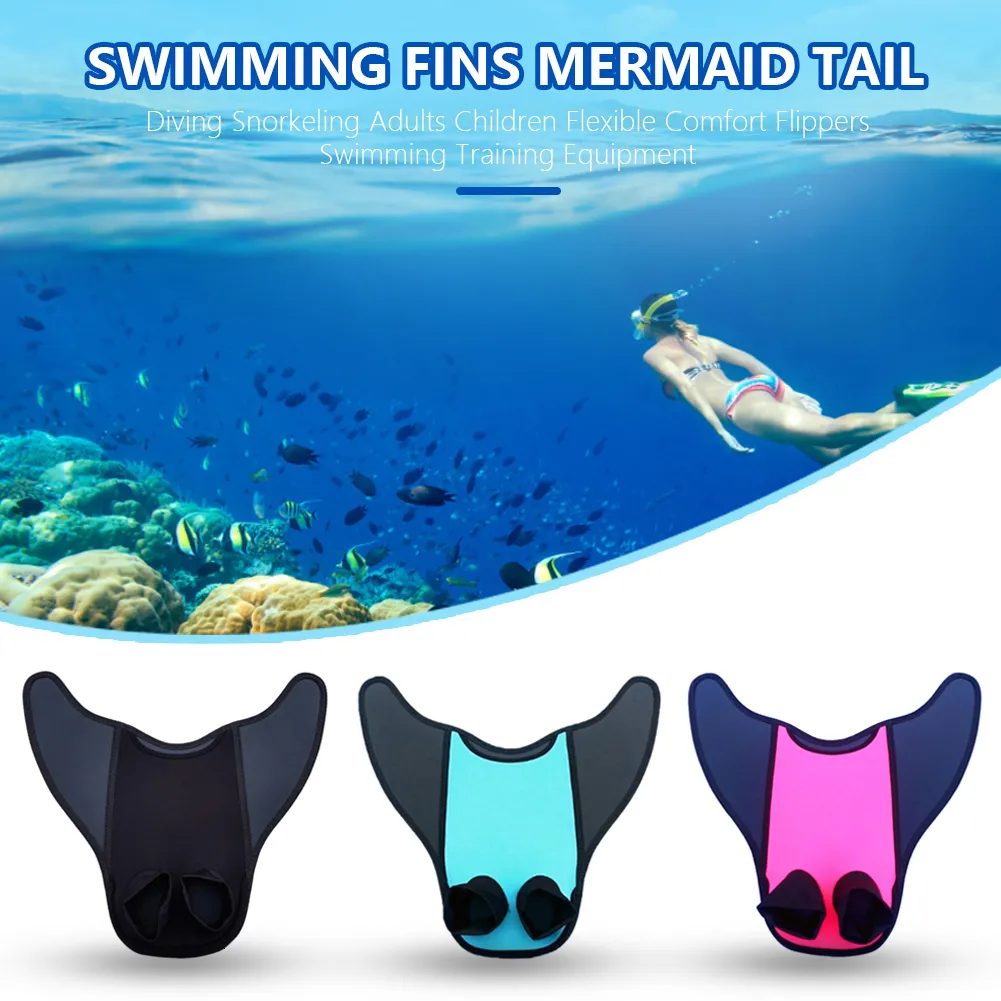 Luvas FINS Mermaid Swimming Tail Monofin Flipper Swim Training for Kids Adults 230104