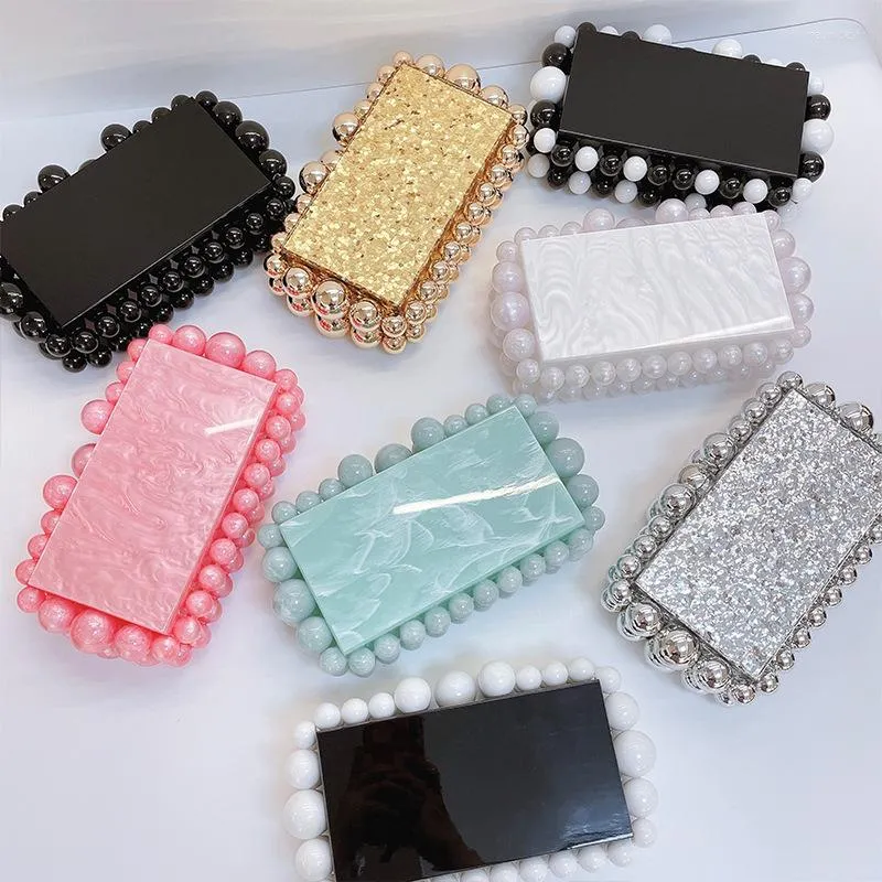Evening Bags Women Acrylic Clutch Bag Glitter Marble Purse Handbag For Wedding Cocktail Party Prom Chain Shoulder Luxury Clutches