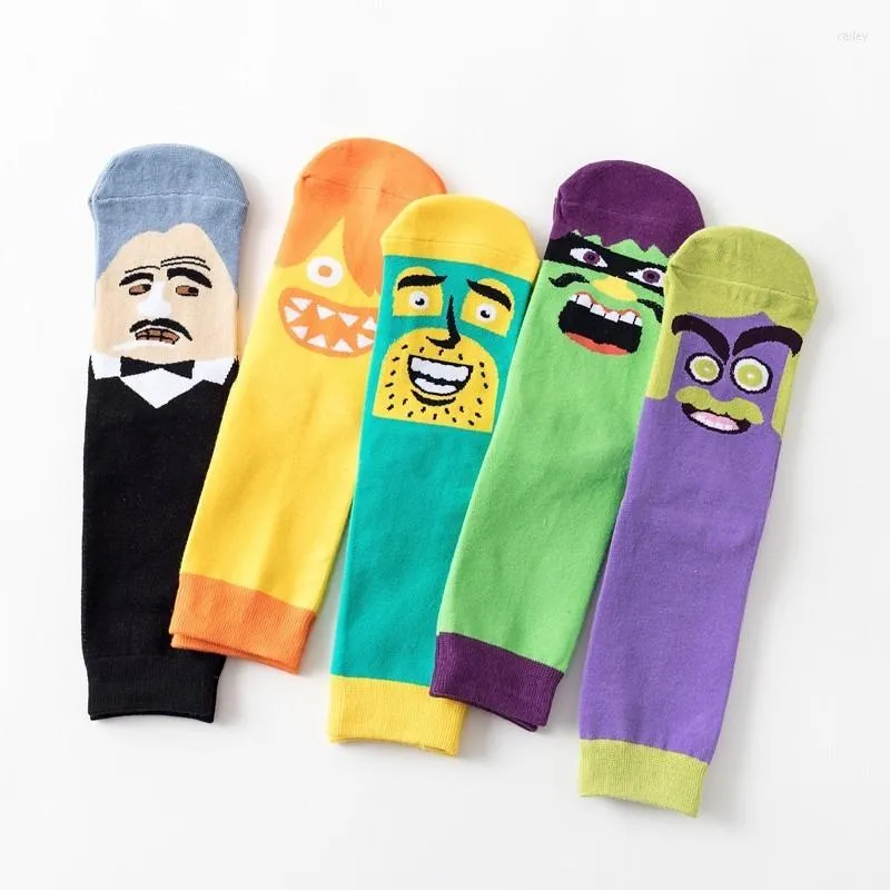 Erkek Çoraplar V Hanver Fabrikası Orijinal Komik Pamuk Renkli 3D Elbise Mutlu Yenilik Harajuku Noel Hediyesi için Desenli