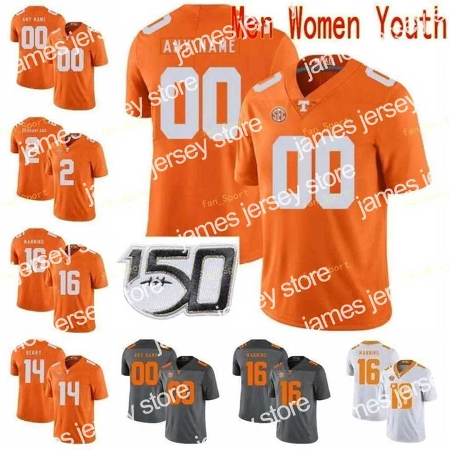 American College Football Wear Thr NCAA College Jerseys Tennessee Volunteers 13 DeAndre Johnson 4 Britton Colquitt 1 Marquez 98 Daniel McCullers Custom Football