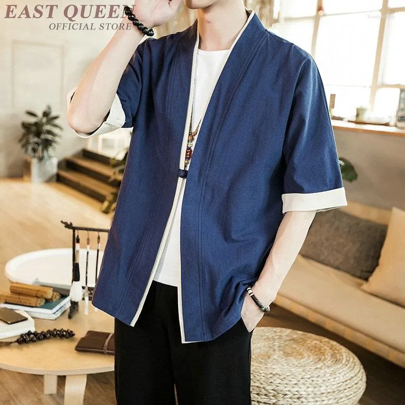 Ethnic Clothing Traditional Chinese For Men China Wushu Blouse Linen Shirts Online Store Clothes KK2023